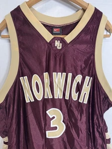Norwich University Cadets Vermont Nike Large Basketball Jersey #3 NCAA - Picture 1 of 5