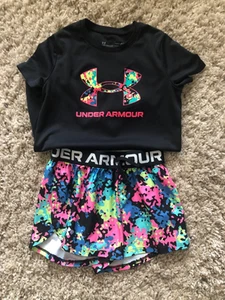 Under Armour Girls 2 Piece Short Set - Size Youth Small - Picture 1 of 6