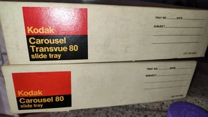 Vintage Lot Of 2. Kodak Carousel 80 Slide Trays. In The Box - Picture 1 of 11