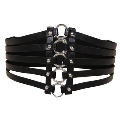 Damen Breit Taillengürtel Wickelgürtel Bindegürtel Ledergürtel Hüftgürtel - Bild 1 von 4