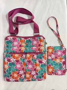 Baggallini Women's Horizon Crossbody & Wristlet Wallet Flowers Floral - Picture 1 of 7