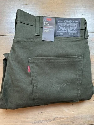 Jeans ajustados Levis 511 para hombre 38x30 verde elástico premium 3M Scotchlite reflectante Foto 1 de 4
