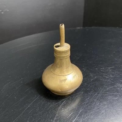 Antique Indian Indo Persian Brass Rosewater Bottle - Image 1 of 4