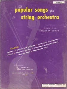 Vintage Popular Songs For String Orchestra Violin I Part Sabor 1949 Tenderly  - Picture 1 of 5