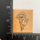 Mostly Animals Mini Carnation 230-S3 Flower Wood Mounted Rubber Stamp