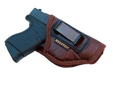 Houston Brown IWB Soft "Eco" Leather Gun Holster For Glock 43/43X (G43/G43X)