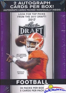 2017 Leaf Draft Football Factory Sealed Blaster Box-2 AUTOS! Pat MAHOMES RC Year - Picture 1 of 1