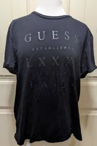 Women's Vintage Guess Black T-shirt Size XL - Picture 1 of 4