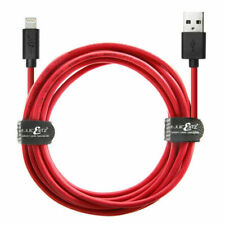 JuicEBitz 20AWG USB 8 Pin Charger Cable Sync Lead for iPhone, iPad, iPod - Sunset Red, 0.5m
