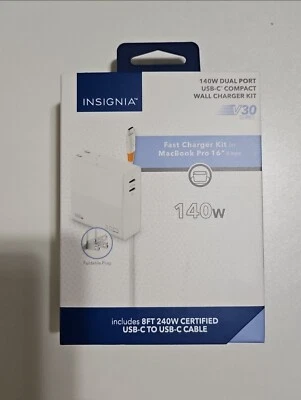 Insignia 140w dual port usb-c compact wall charger kit(open box) - Image 1 of 4