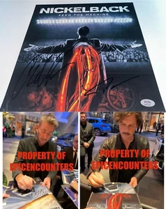 ALBUM FOTO FIRMATO NICKELBACK 12X12 PROVA ESATTA PSA AUTENTICO CHAD KROEGER RYAN PEAKE - Foto 1 di 4