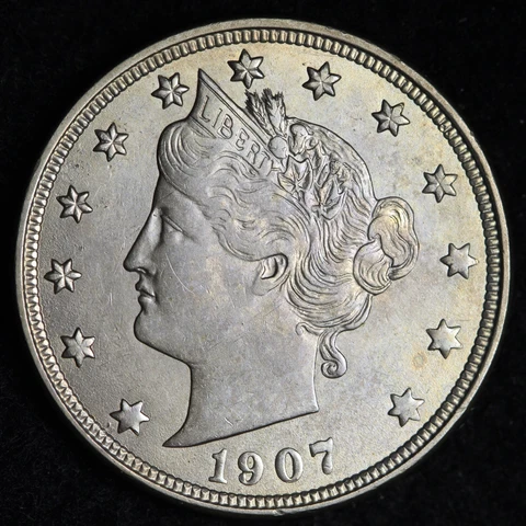 1907 Liberty V Nickel CHOICE BU *UNCIRCULATED* MS E365 UFM Cover