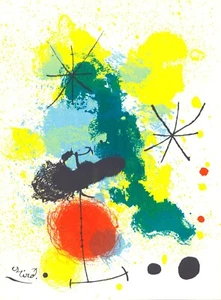 Zwei Original 1964 unbetitelte Lithographien von Joan Miró - Bild 1 von 2