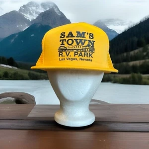 Sam's Town RV Park Las Vegas Nevada Trucker Hat Yellow New! - Picture 1 of 12