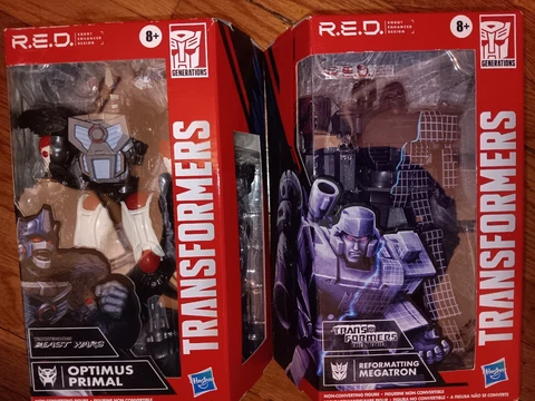 TRANSFORMERS R.E.D RED REFORMATTING MEGATRON OPTIMUS PRIMAL FIGURE LOT SEALED Cover