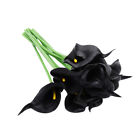  10 Pcs Artificial Flowers Small Black Mirror Party Decoration for Home Pu