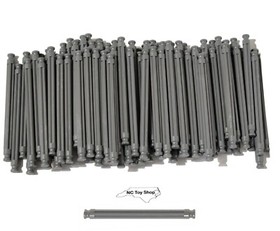 100 K'NEX Gray Rods 3-7/16" (Yellow Size) Plain Not Speckled Rare Part 86mm KNEX
