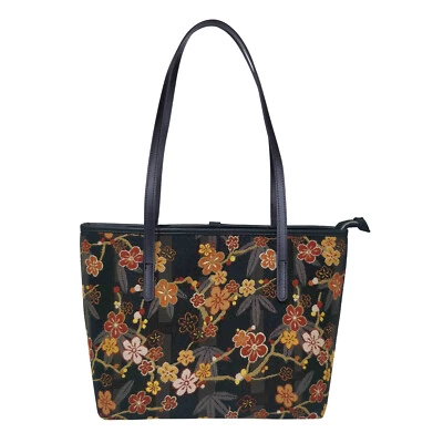 Signare Sakura Flower Design Shoulder Bag Travel or Work Tote Bags For Women - Image 1 of 4