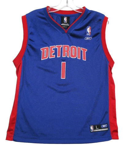 Detroit Pistons Chauncey Billups Reebok Basketball Jersey Youth Large L 14-16 Cover