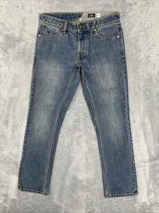 Volcom Jeans Men's 32x30 (Actual) Blue Vorta Slim Straight Cotton Denim Pants - Picture 1 of 12