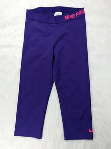 NEW NIKE PRO Women's Court Purple Pink Training Capri/Tights Medium 589366-548 - Picture 1 of 9