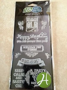 LOL Laugh Out Loud Hampton Art Clear Acrylic Stamp Set Officially Old SC0619 NEW - Picture 1 of 2