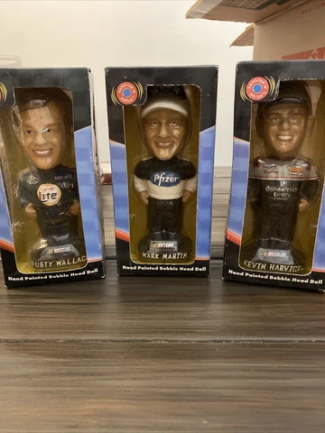 Nascar Bobblehead Hand Painted 2001 Collectible Series Lot (3) NIB Cover