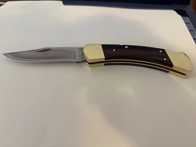 Vintage Buck 110 Two Dot Folding Hunting Knife Buck Spa Treatment - Image 1 of 4