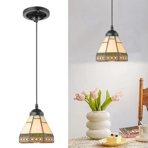 Tiffany Style Stained Glass Hanging Ceiling Light Motif Pendant Lamp Art Decor - Picture 1 of 8