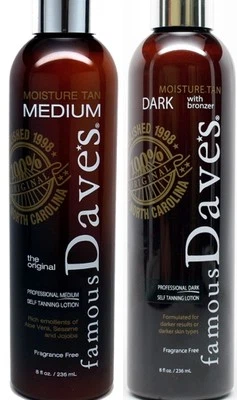 FAMOUS DAVE'S TANNER Famous Dave's Dark AND Moisture Tan PROFESSIONAL SELF TANNER