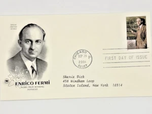 Enrico Fermi Nobel Prize Winning Physicist 2001 Stamp / First day Of Issue - Picture 1 of 2