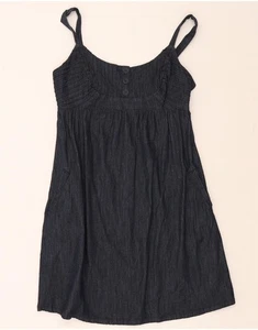 CALVIN KLEIN Womens Denim Slip Dress UK 14 Large Navy Blue Cotton AC19 - Picture 1 of 3