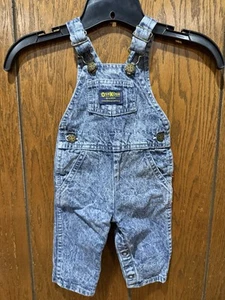 SALOPETTE VINTAGE OSHKOSH B'GOSH VESTBAK LAVAGGIO ACIDO NEONATO 3-6 MESI USATA IN OTTIME CONDIZIONI - Foto 1 di 5