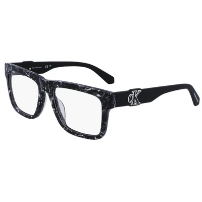 Calvin Klein Jeans Unisex Eyeglasses Black/White Square Full Rim CKJ23647 073 - Image 1 of 4