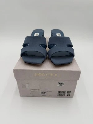 Jimmy Choo Women's Ellison 45 Block Heel Slide Sandals, Denim,  7US / 37EU - Изображение 1 из 4