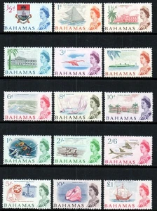 Bahamas Briefmarke 204-218 - Endgültiger Satz von 1965 - Bild 1 von 1