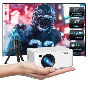 4K 12000 Lumen Projector WIFI Bluetooth Cinema Portable Home Theater Projector - Picture 1 of 38
