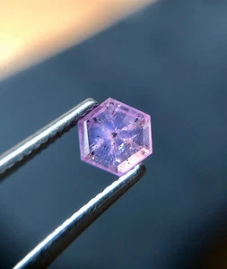 Natural Pink Corundum Trapiche Hexagon Cut Gemstone 0.65ct Afghanistan - Picture 1 of 13