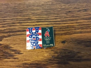 1992 Aminco 1996 USA Olympics Atlanta 1996 Lapel Pin Enamel Torch Collectible - Picture 1 of 1