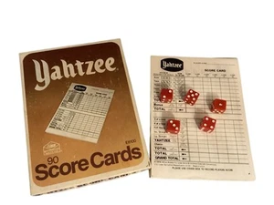Yahtzee score sheet score Cards original dice original box 60 sheets E6100 1975 - Picture 1 of 1
