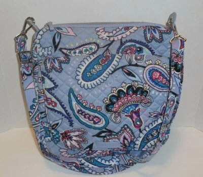 Vera Bradley Carson Bolso de Correo Cartera Makani Paisley Mujer Bolso Acolchado Azul Nuevo Foto 1 de 4