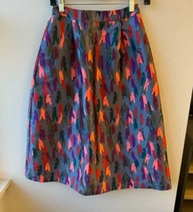 Anthropologie Persephone Midi Skirt by Raoul, Size 0 Vivid Color Casual Career - Picture 1 of 10