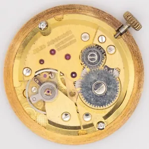 Movimiento de reloj de pulsera vintage Jules Jurgensen 25,4 x 4,3 mm 17 joyas, ganancias 2 m/d - Imagen 1 de 4