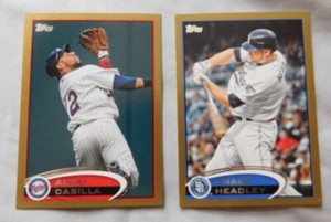 2012 Topps Gold #251-500 Baseball Card Pick one /2012