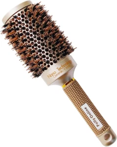 Professional Round Hair Brush 45mm Ceramic Barrel Boar Bristles Ionic for Blow D - Picture 1 of 12