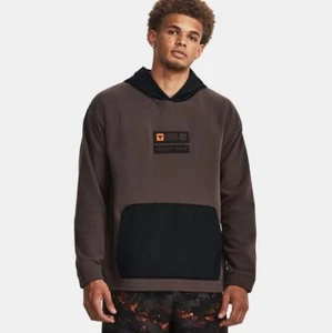 NEW $110 UNDER ARMOUR PROJECT ROCK VETERAN'S DAY HOODIE BROWN 1380978-200 MEDIUM - Picture 1 of 5
