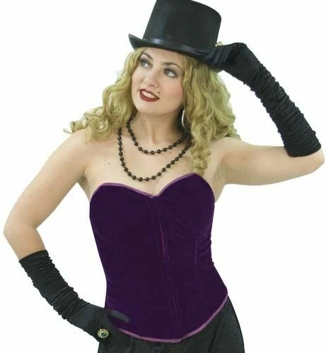 Samt Corsage pflaume 36-46 Korsett Korsage Gothic Samt lila violett 1211648G13 - Bild 1 von 1