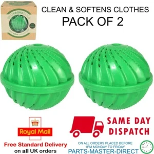 2 PACK OF WASHING MACHINE LAUNDRY WASH BALL UP TO 1000 WASHES CLEAN & SOFTENS - Picture 1 of 5