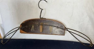 Antique Belmar Wooden/Metal/Coat hanger, Belmar Co 1897 HTF Good Logo/Wires - Picture 1 of 14