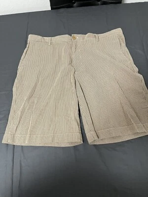 Pantalones Cortos Hombre Izod 38 100% Algodón Marrón Rayas Foto 1 de 4
